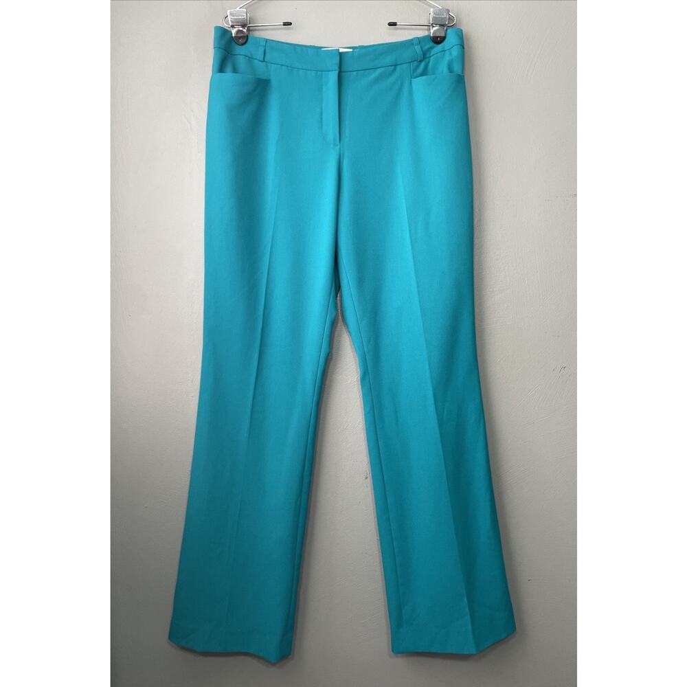 Calvin Klein Dress Pant Size 10 Turquoise Blue Modern Fit Trousers Career Office